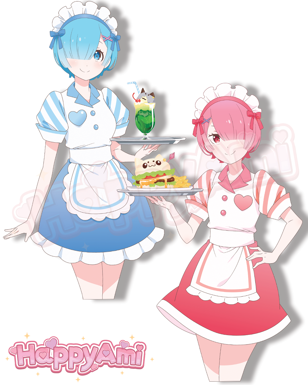 Cafe Maids Stickers