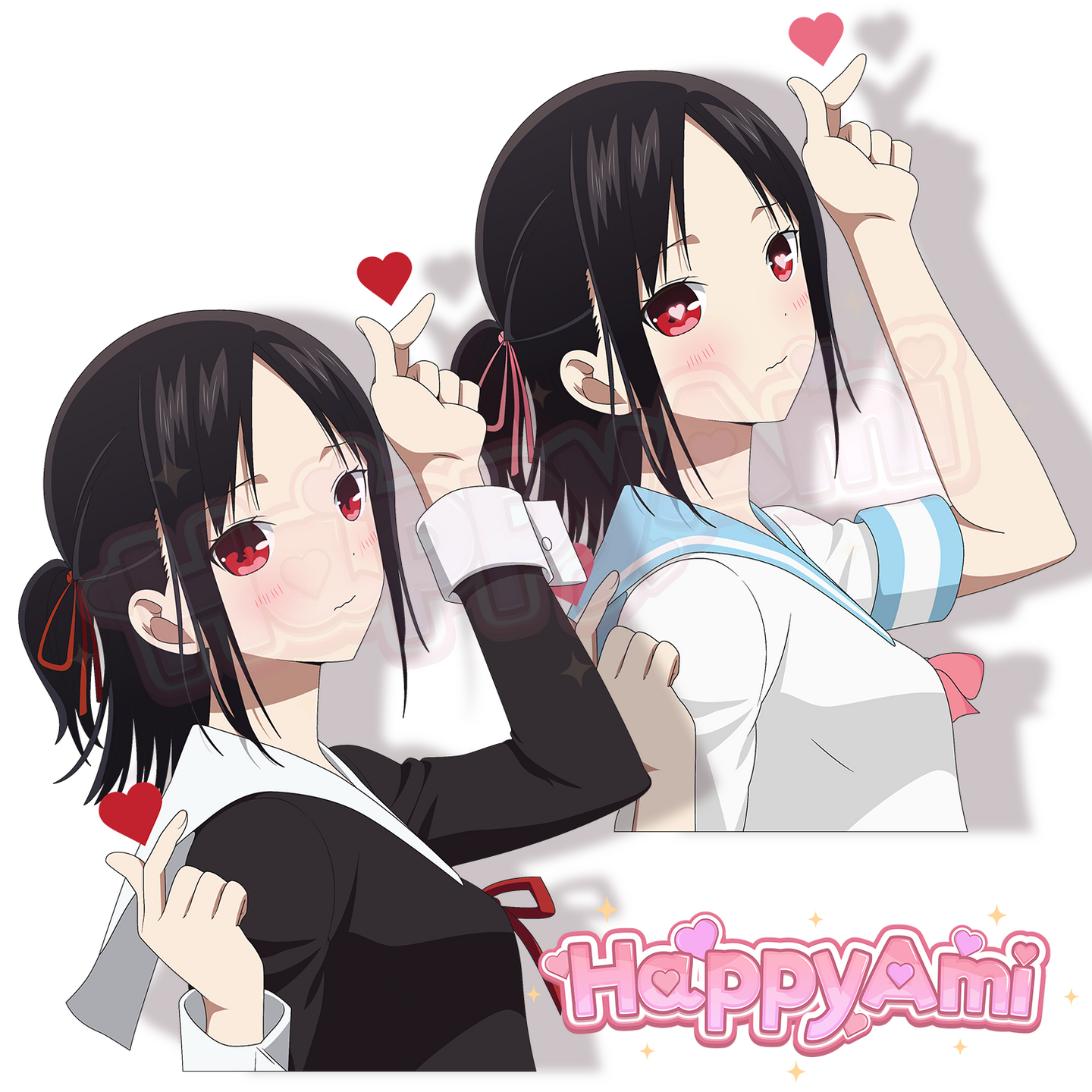 Kaguya Hearts Stickers