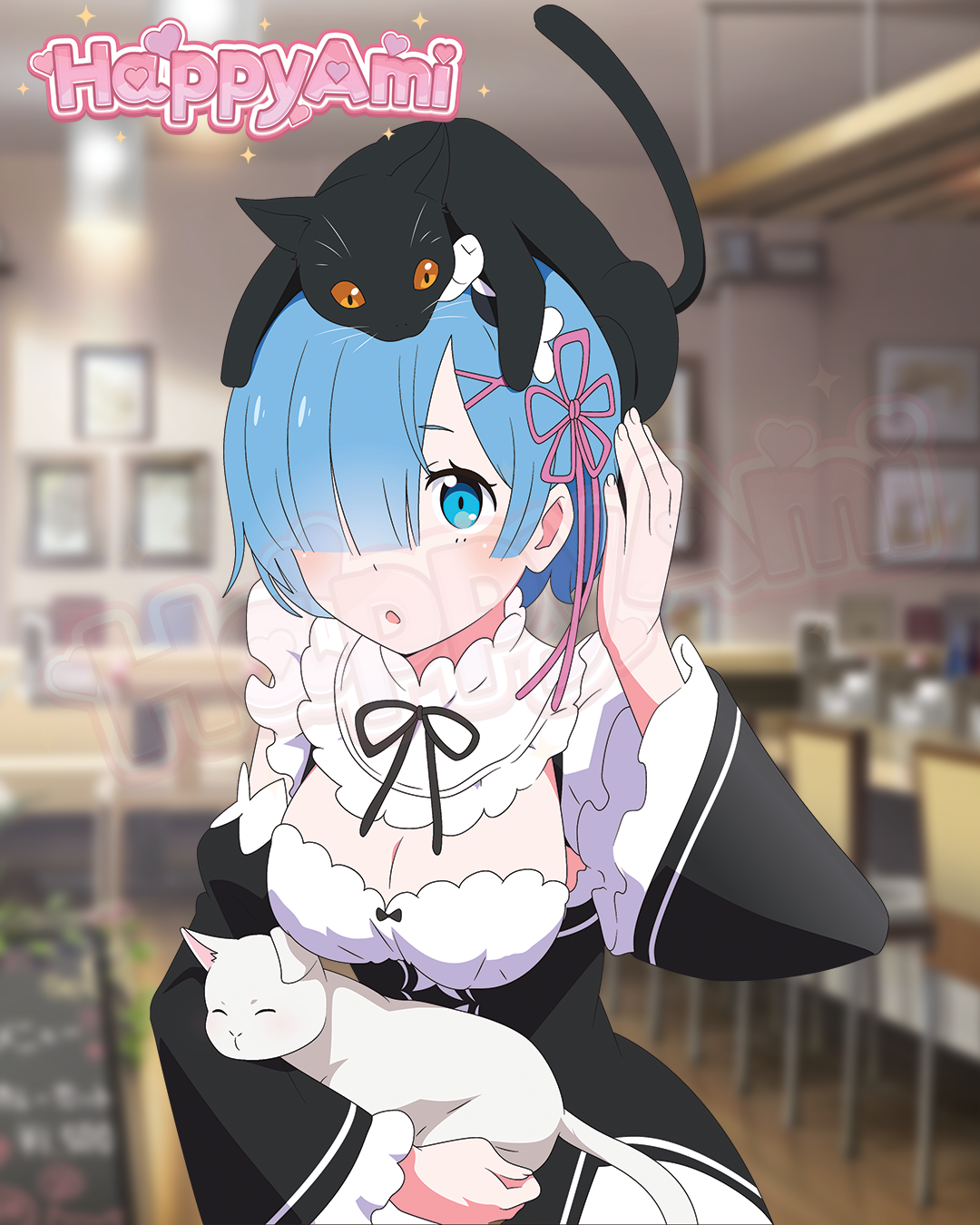 Cat Cafe Rem Stickers