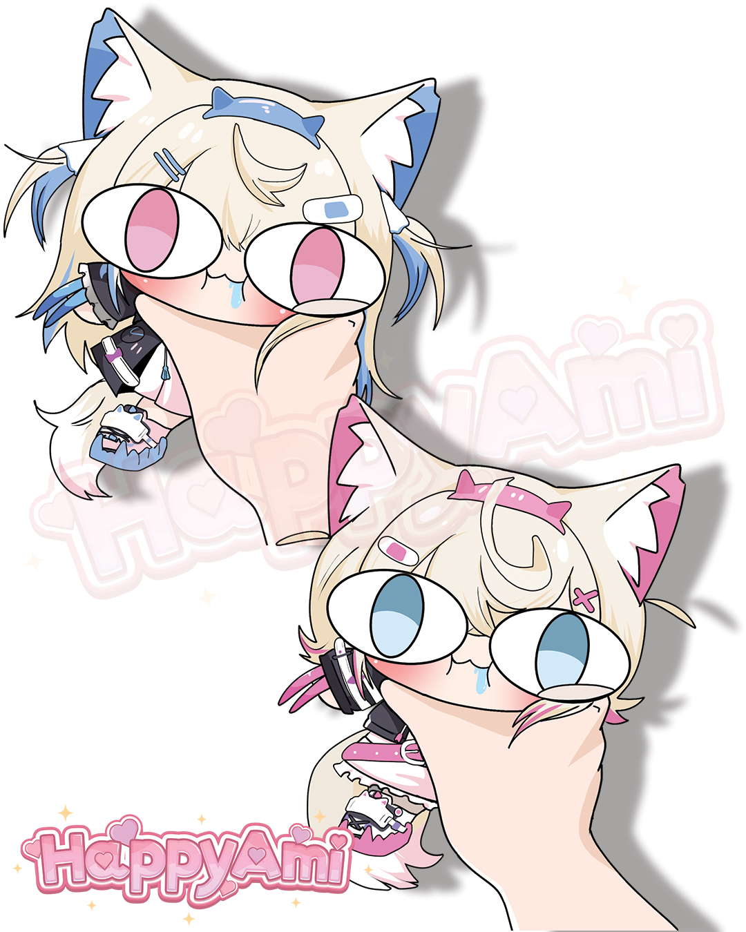 Squeezed Fuwamoco Stickers