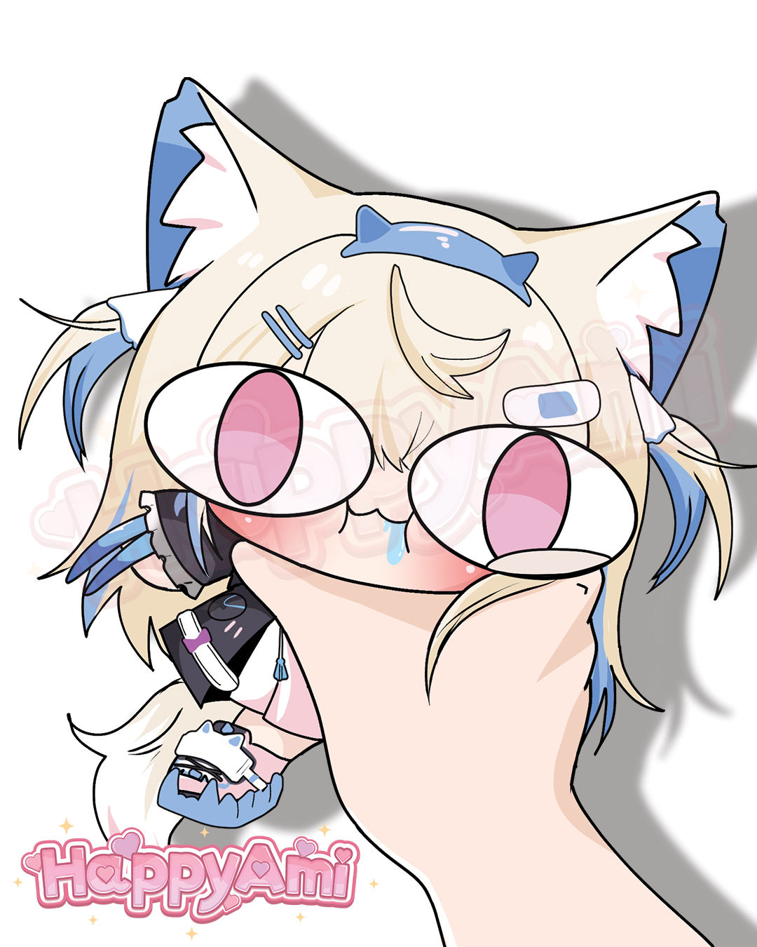 Squeezed Fuwamoco Stickers