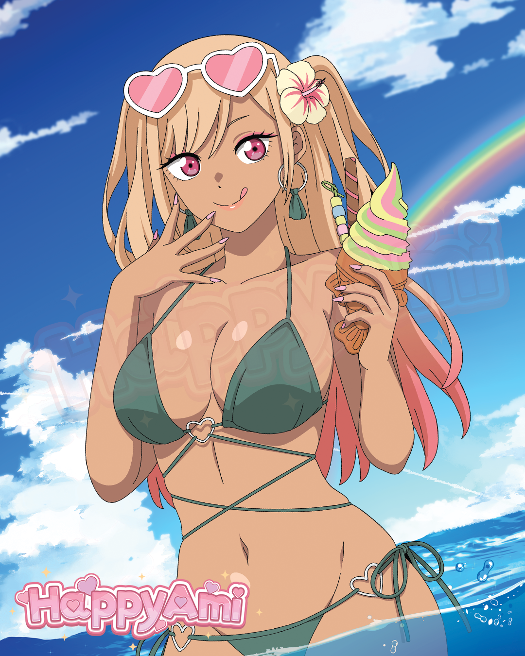 Summer Gyaru Marin Stickers