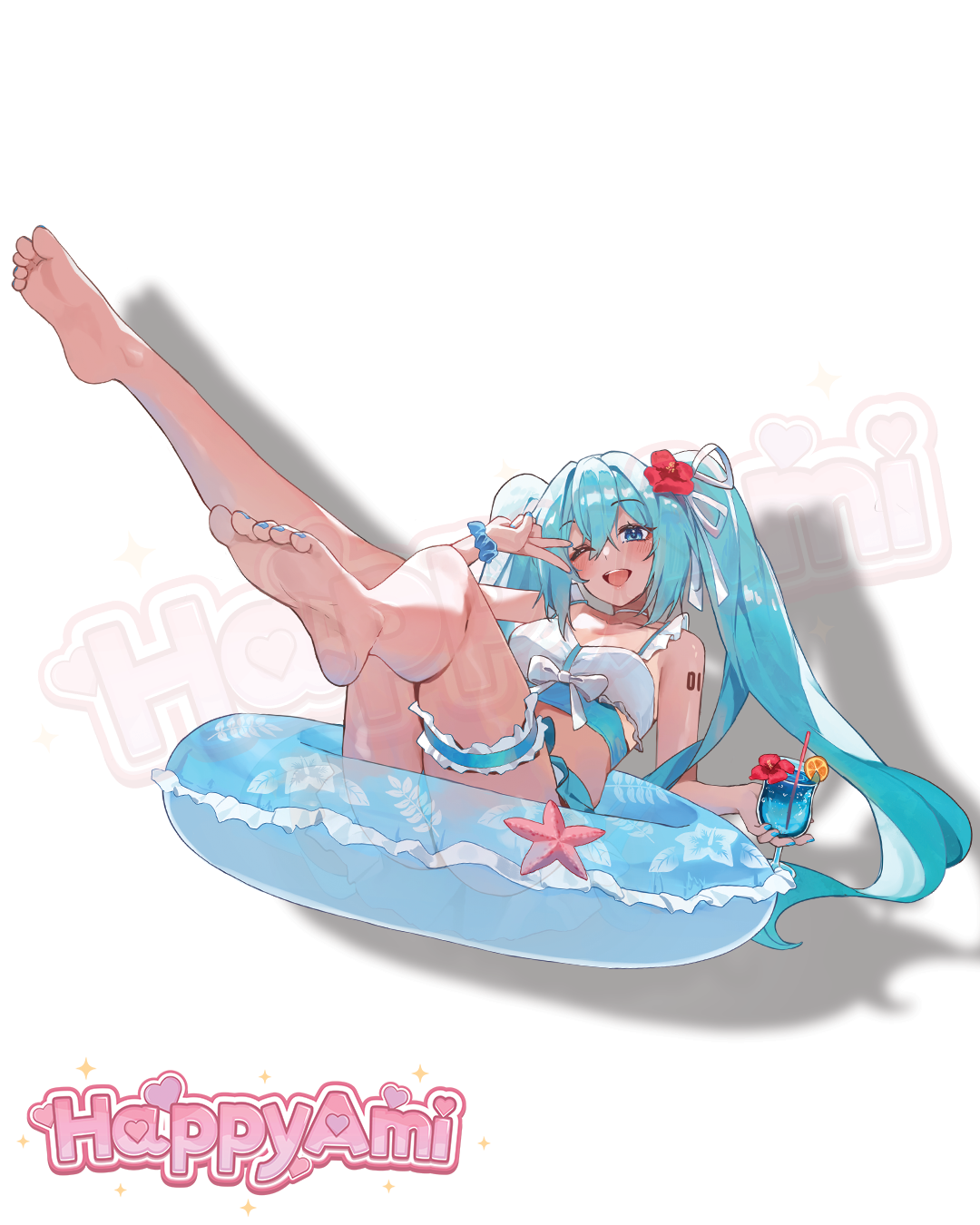 Summer Miku Floatie Stickers (Pre-Orders)